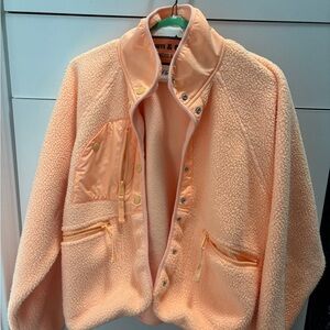 Free People Hit the Slopes Women's Peach Fleece Jacket